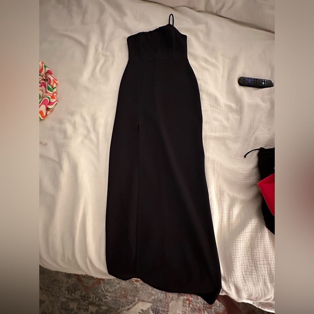 Black one strap formal gown